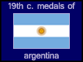 19th century medals of argentina